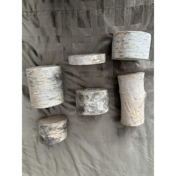 ArtMinds Birch Wood Rounds Slice Natural Unfinished Craft Decor Lot Of 6 USA - Picture 4 of 16